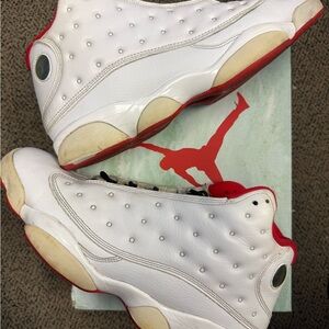 Jordan 13 Retro Alternate History of Flight - White and Red Sneakers